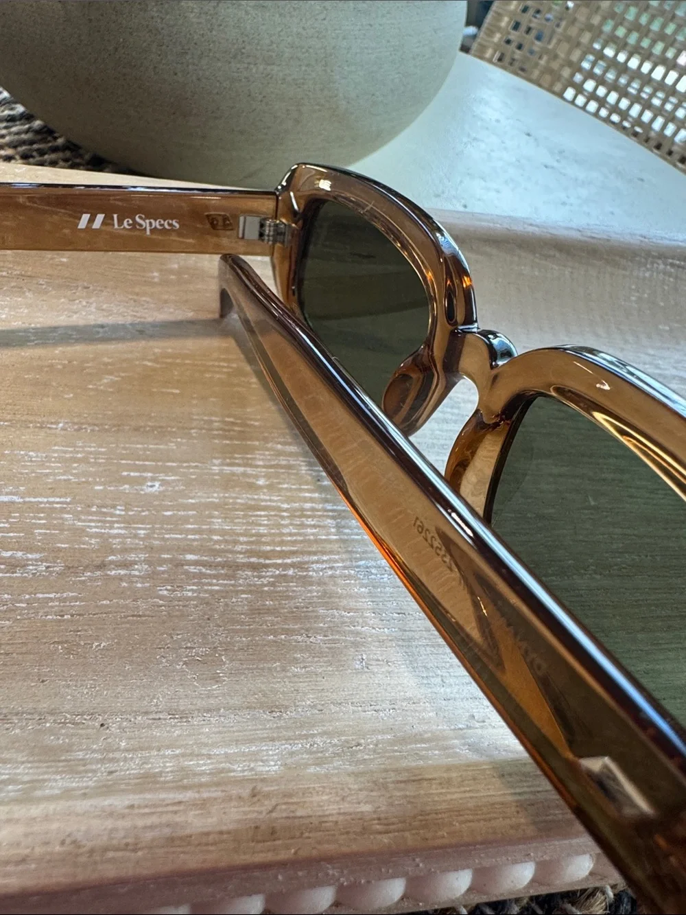 NWOT - Le Specs Dynamite Sunglasses - Tobacco Brown Frame with Dark Lenses